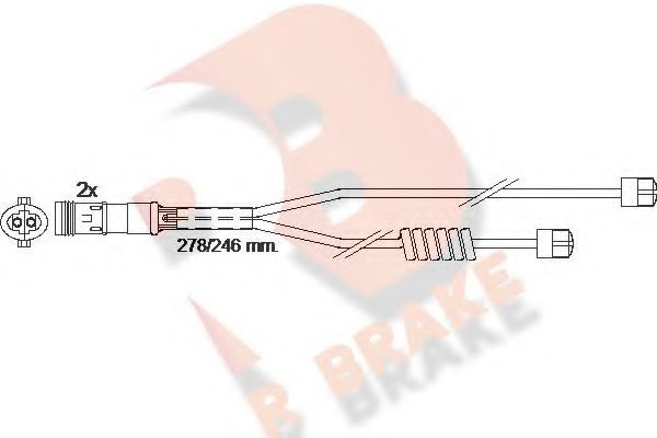 610302RB R+BRAKE Brake System Warning Contact, brake pad wear