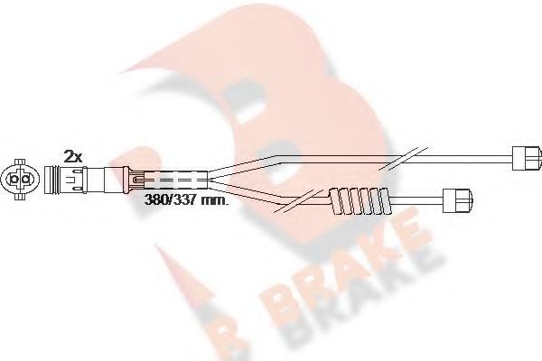 610303RB R+BRAKE Brake System Warning Contact, brake pad wear