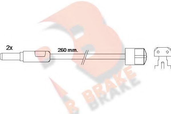 610319RB R+BRAKE Warning Contact, brake pad wear