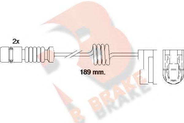 610377RB R+BRAKE Bremsanlage Warnkontakt, Bremsbelagverschleiß
