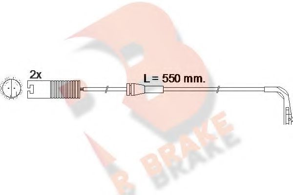 610388RB R+BRAKE Brake System Warning Contact, brake pad wear