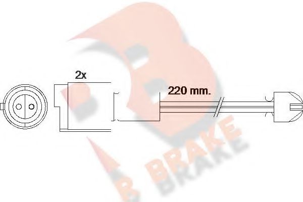 610394RB R+BRAKE Warning Contact, brake pad wear