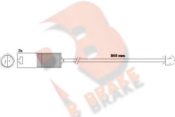 610426RB R+BRAKE Brake System Warning Contact, brake pad wear