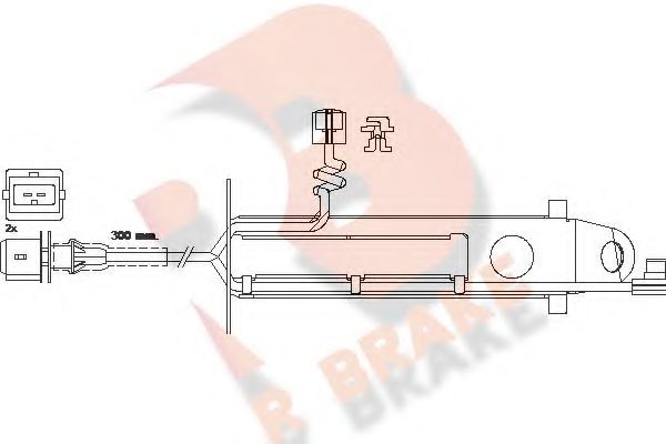 610431RB R+BRAKE Bremsanlage Warnkontakt, Bremsbelagverschleiß