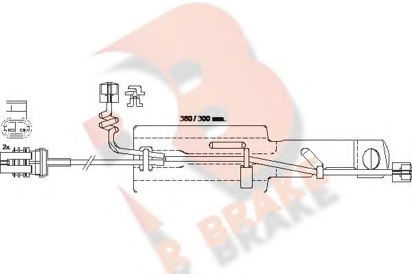 610433RB R+BRAKE Brake System Warning Contact, brake pad wear