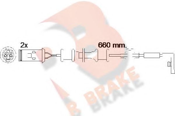 610447RB R+BRAKE Brake System Warning Contact, brake pad wear