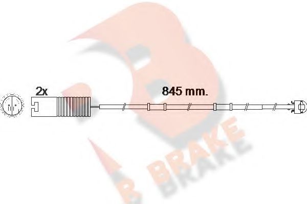 610448RB R+BRAKE Brake System Warning Contact, brake pad wear