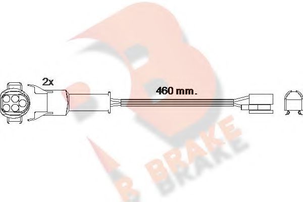 610456RB R+BRAKE Brake System Warning Contact, brake pad wear