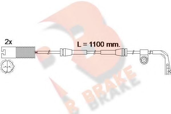 610457RB R+BRAKE Brake System Warning Contact, brake pad wear
