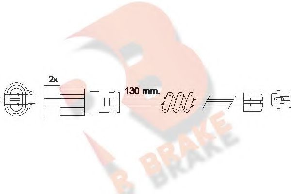 610469RB R+BRAKE Brake System Warning Contact, brake pad wear