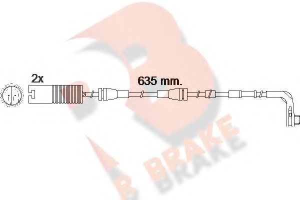 610474RB R+BRAKE Brake System Warning Contact, brake pad wear