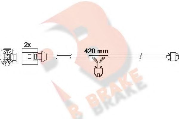 610476RB R+BRAKE Brake System Warning Contact, brake pad wear
