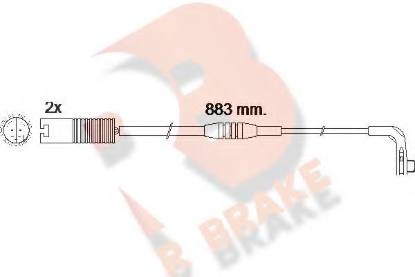 610480RB R+BRAKE Brake System Warning Contact, brake pad wear