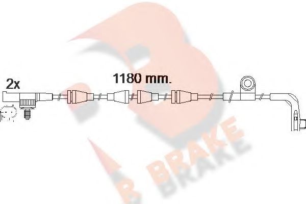 610482RB R+BRAKE Brake System Warning Contact, brake pad wear