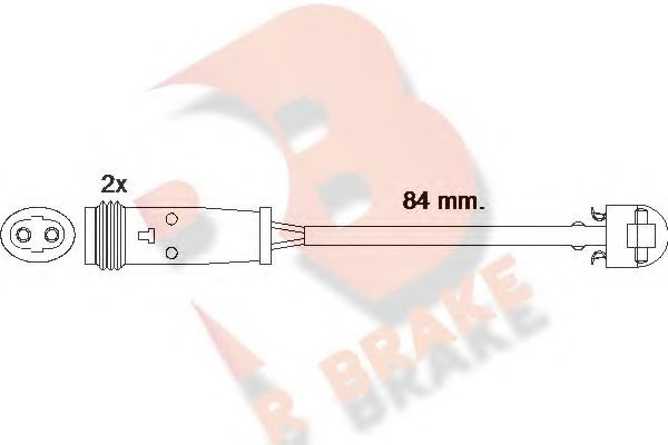 610484RB R+BRAKE Brake System Warning Contact, brake pad wear