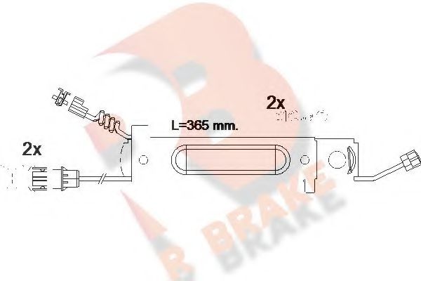 610485RB R+BRAKE Brake System Warning Contact, brake pad wear