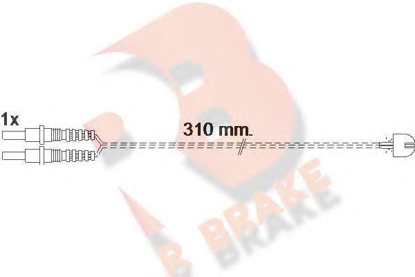 610496RB R+BRAKE Brake System Warning Contact, brake pad wear