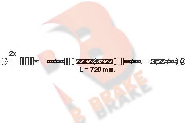 610498RB R+BRAKE Bremsanlage Warnkontakt, Bremsbelagverschleiß