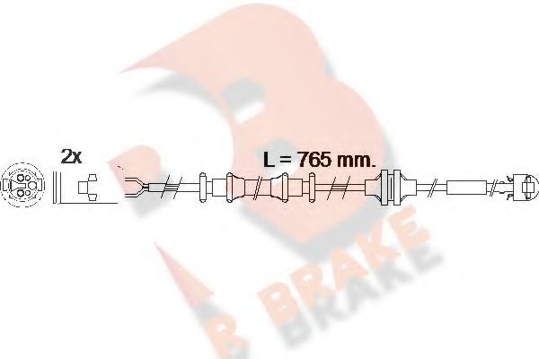 610535RB R+BRAKE Brake System Warning Contact, brake pad wear