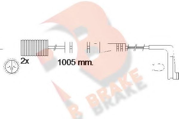 610537RB R+BRAKE Brake System Warning Contact, brake pad wear