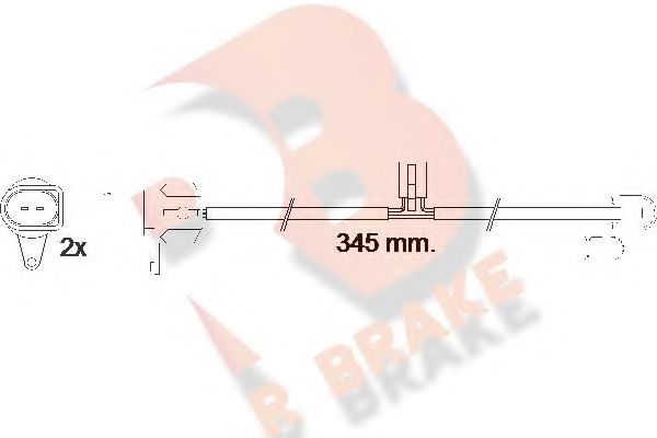 610544RB R+BRAKE Brake System Warning Contact, brake pad wear