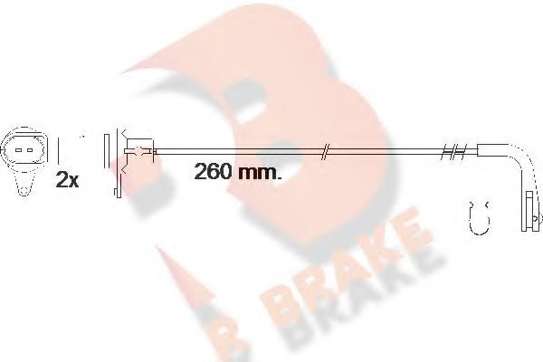 610545RB R+BRAKE Warning Contact, brake pad wear