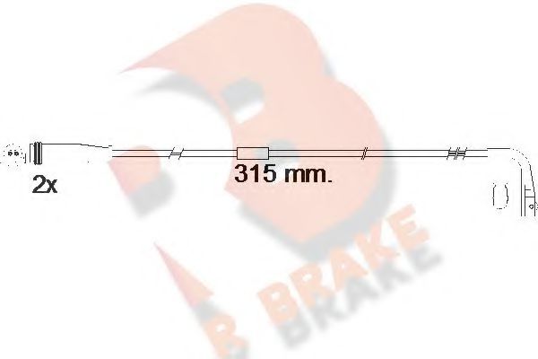 610549RB R+BRAKE Brake System Warning Contact, brake pad wear