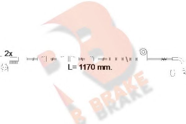 610550RB R+BRAKE Brake System Warning Contact, brake pad wear