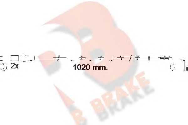 610555RB R+BRAKE Brake System Warning Contact, brake pad wear
