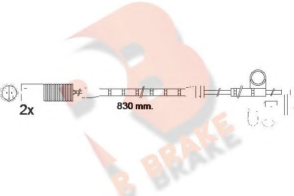 610563RB R+BRAKE Brake System Warning Contact, brake pad wear