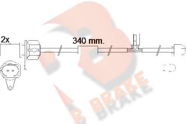 610566RB R+BRAKE Brake System Warning Contact, brake pad wear