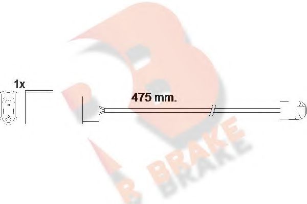 610576RB R BRAKE Warning Contact, brake pad wear