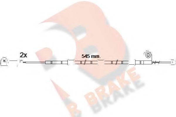 610586RB R+BRAKE Brake System Warning Contact, brake pad wear