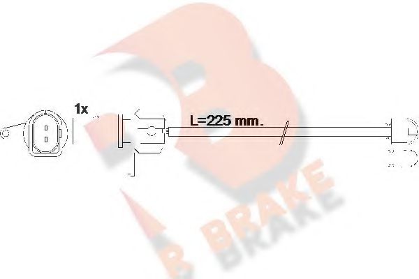 610599RB R+BRAKE Brake System Warning Contact, brake pad wear