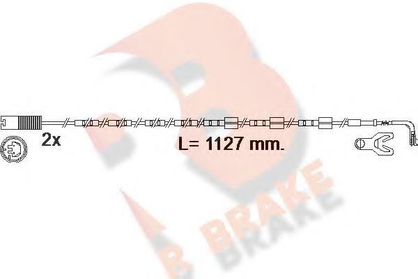 610605RB R+BRAKE Brake System Warning Contact, brake pad wear