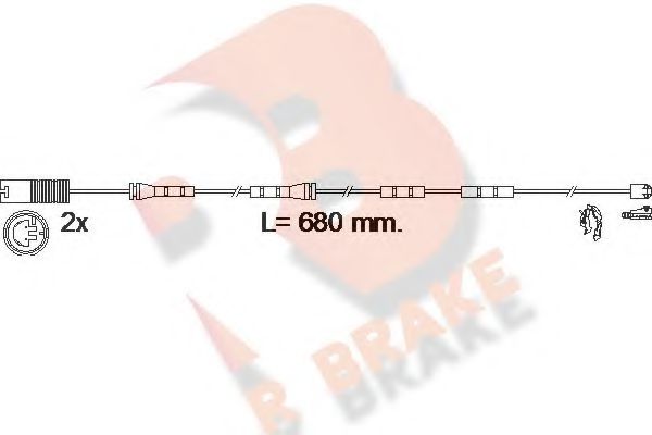 610606RB R+BRAKE Brake System Warning Contact, brake pad wear