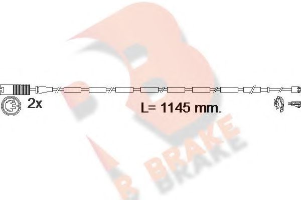 610607RB R+BRAKE Brake System Warning Contact, brake pad wear