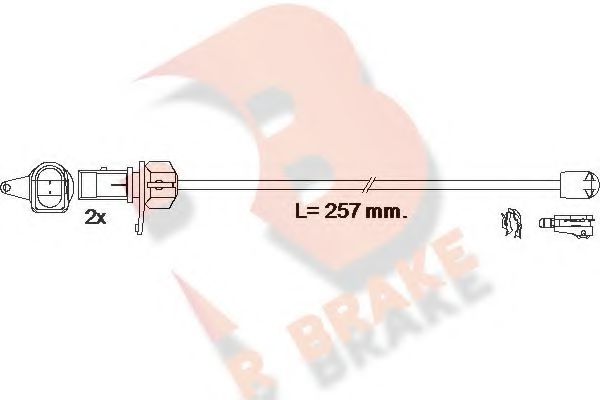 610609RB R+BRAKE Brake System Warning Contact, brake pad wear