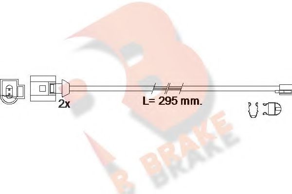 610610RB R+BRAKE Brake System Warning Contact, brake pad wear