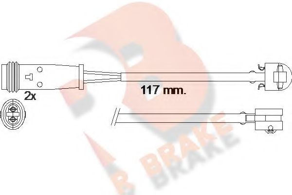610612RB R+BRAKE Brake System Warning Contact, brake pad wear