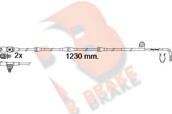 610616RB R+BRAKE Brake System Warning Contact, brake pad wear
