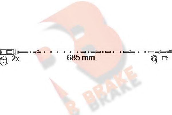 610618RB R+BRAKE Brake System Warning Contact, brake pad wear