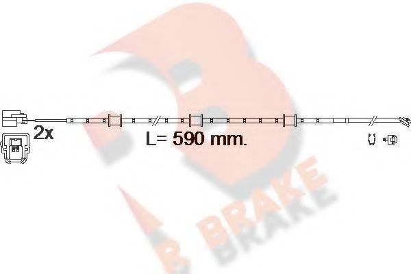 610619RB R+BRAKE Brake System Warning Contact, brake pad wear