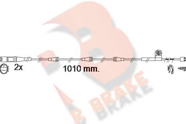 610622RB R+BRAKE Brake System Warning Contact, brake pad wear