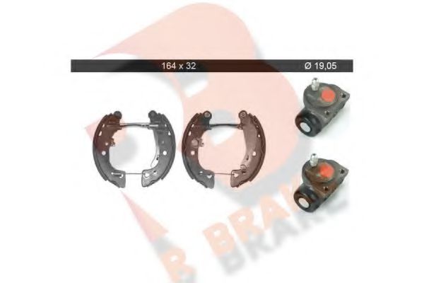 79RBKT0005 R+BRAKE Brake System Brake Shoe Set