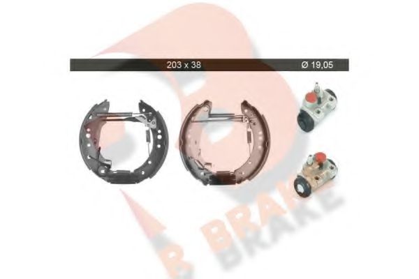 79RBKT0007 R+BRAKE Brake System Brake Shoe Set