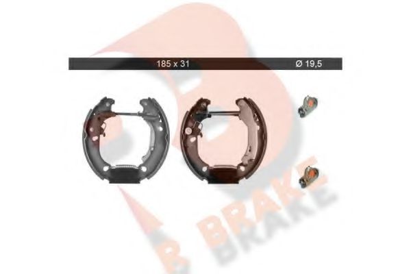 79RBKT0009 R+BRAKE Brake System Brake Shoe Set