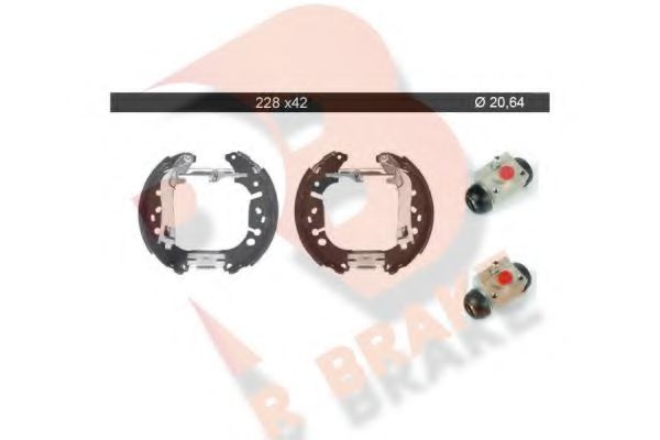 79RBKT0017 R+BRAKE Brake System Brake Shoe Set