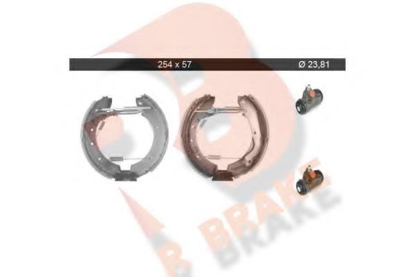 79RBKT0019 R+BRAKE Brake Shoe Set