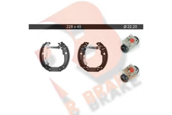 79RBKT0022 R+BRAKE Brake System Brake Shoe Set